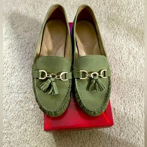 Never worn, green Aerosoles loafers.